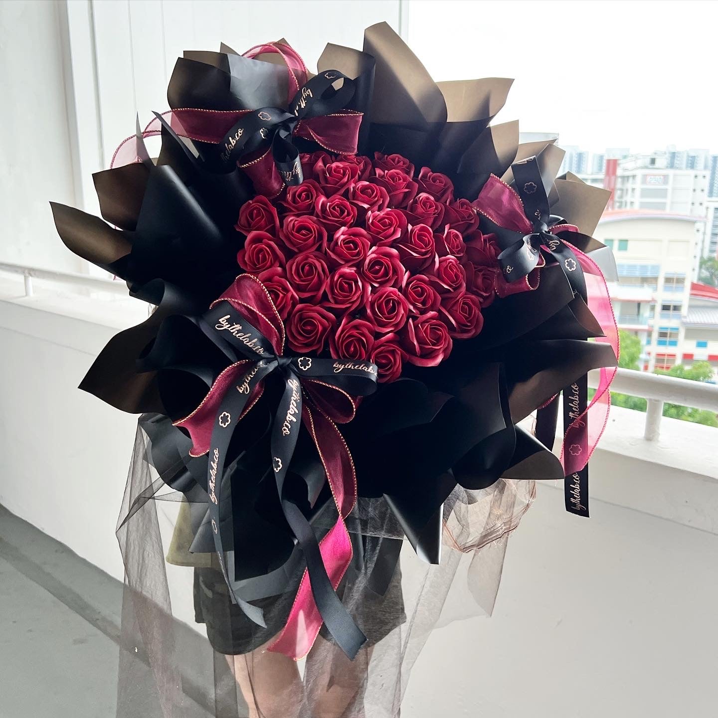 33 Stalks Soap Roses in Fantasy Dream - Red