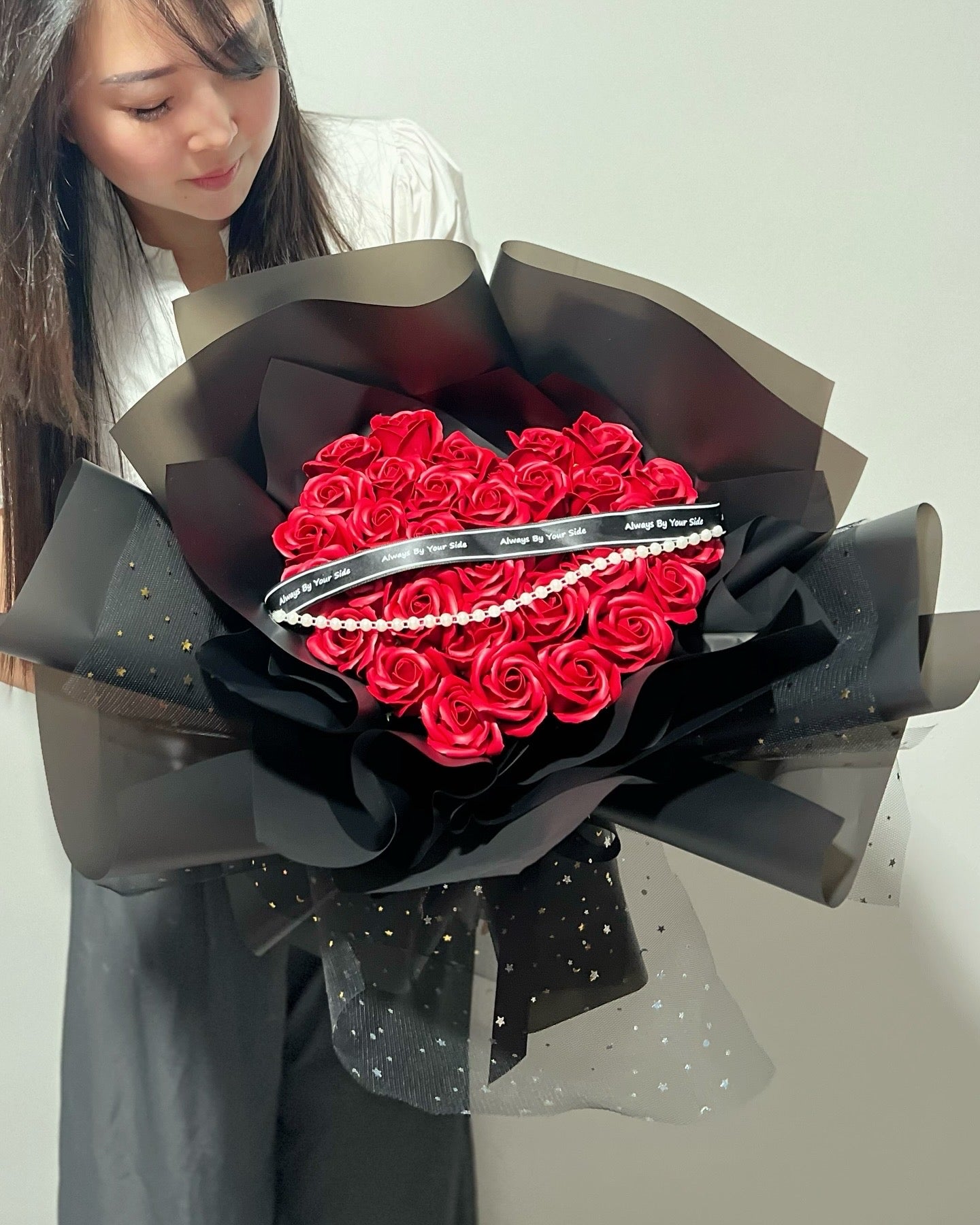 33 Stalks - '' One & Only Love'' Red Soap Roses Bouquet
