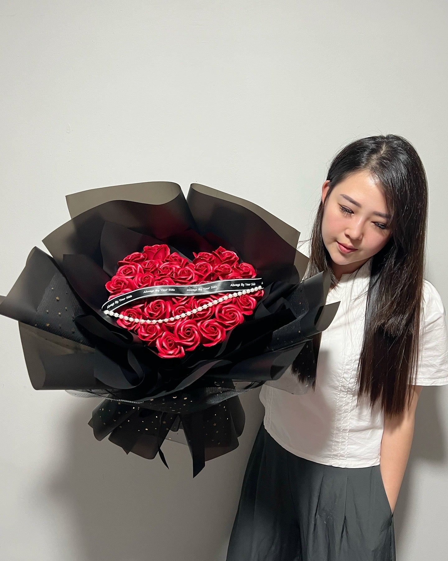 33 Stalks - '' One & Only Love'' Red Soap Roses Bouquet