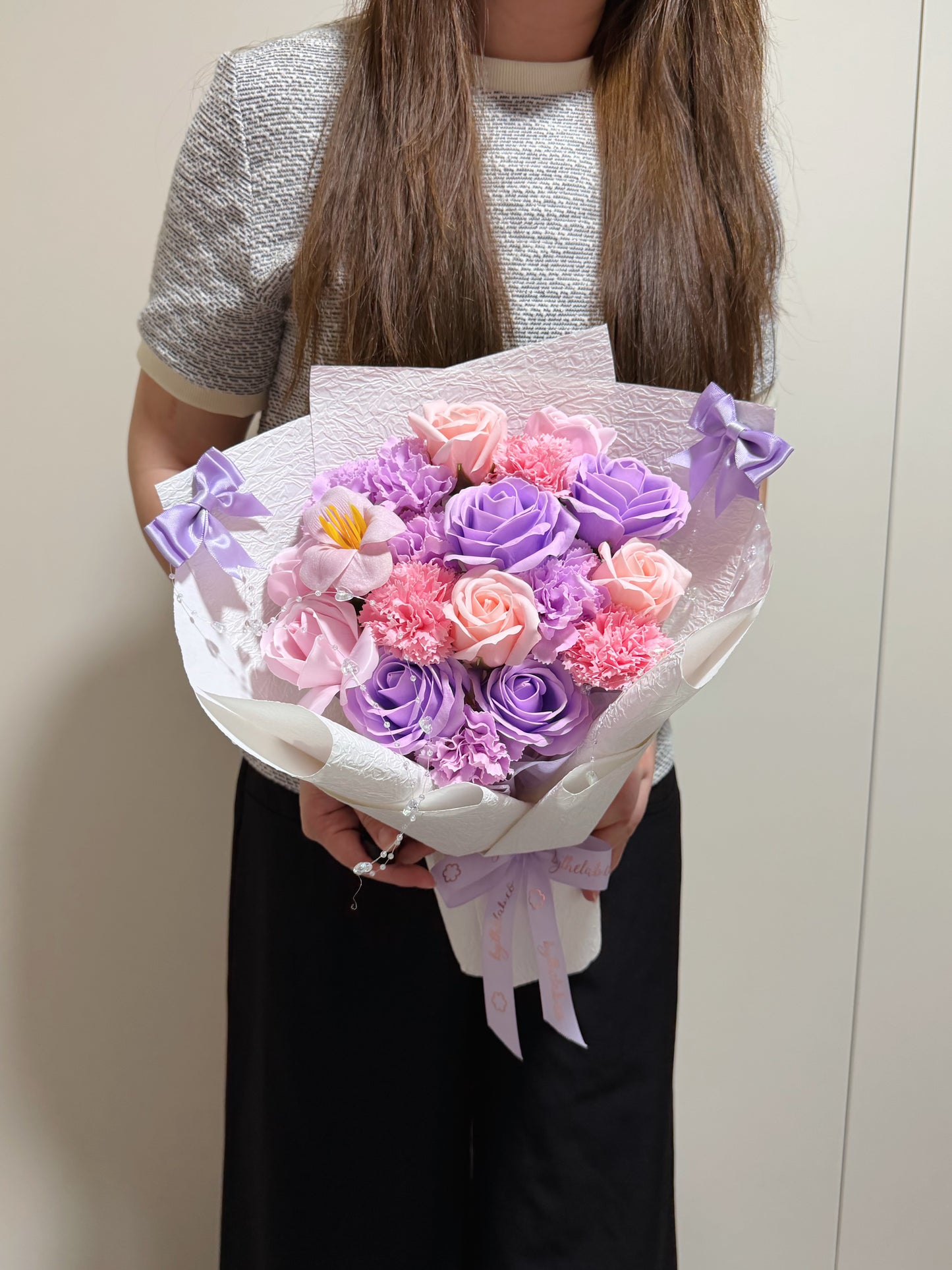 Glowing Radiant Blooming Mix Soap Flowers Bouquet