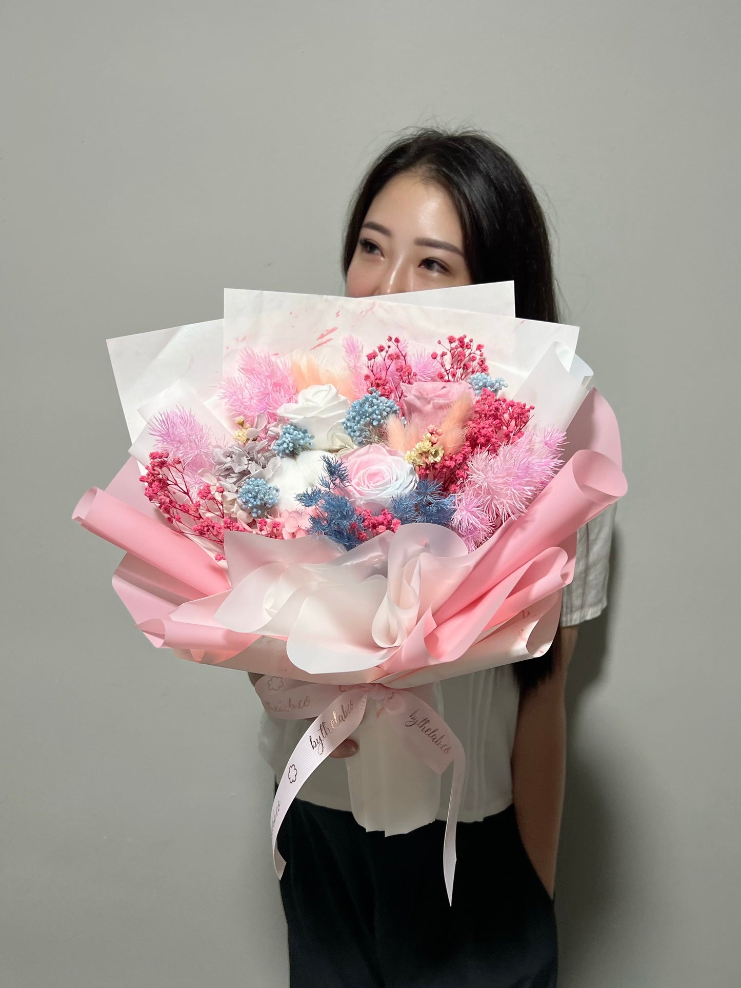 Preserved Roses Flower Bouquet - Marble Candy