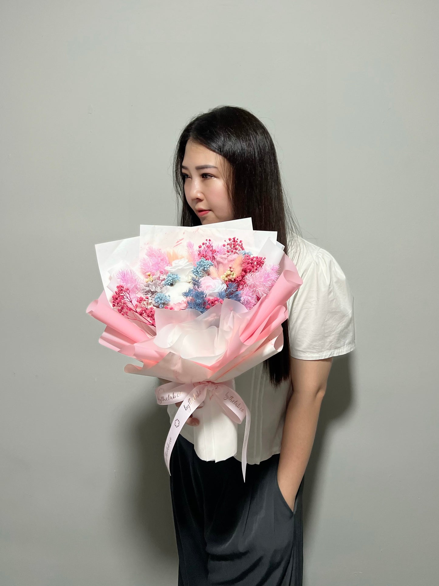 Preserved Roses Flower Bouquet - Marble Candy