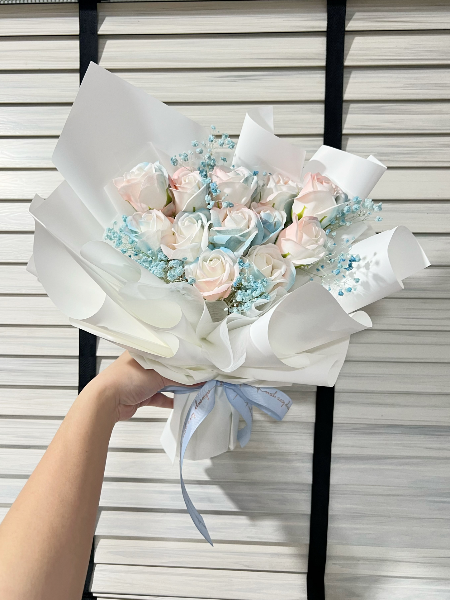 Fluttery Aurora Soap Roses Bouquet