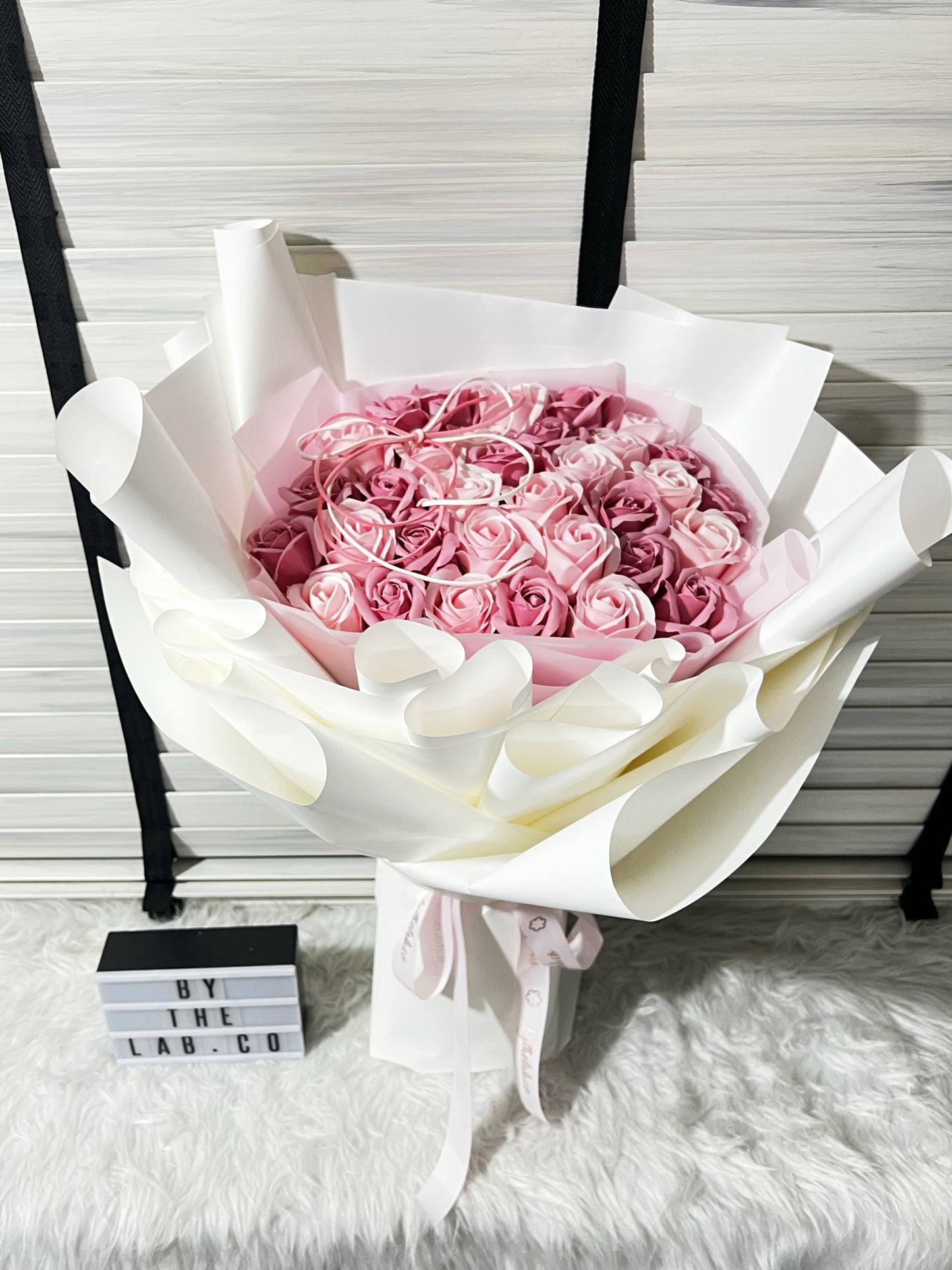 33 Stalks Soap Roses in Plain Jane - Mauve Pink