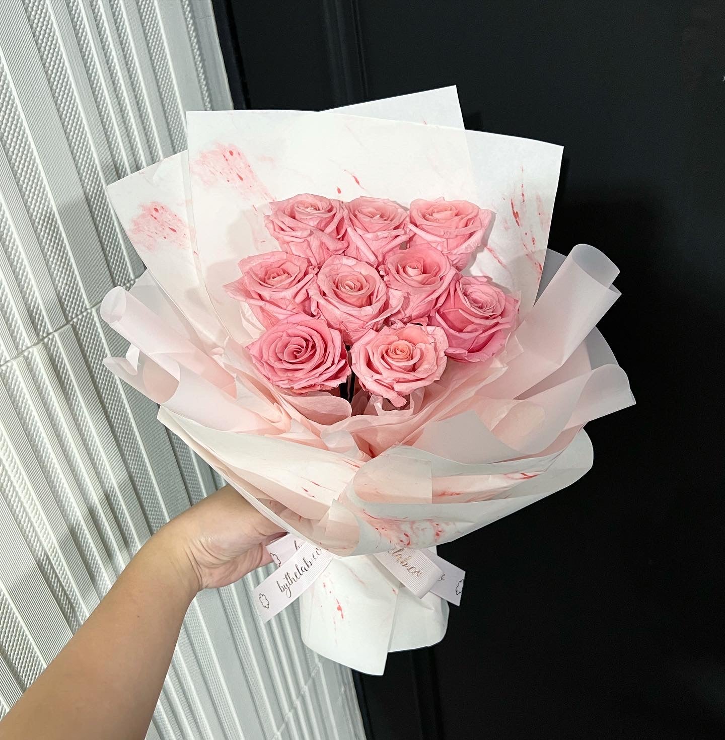 9 Stalks Preserved Roses Bouquet
