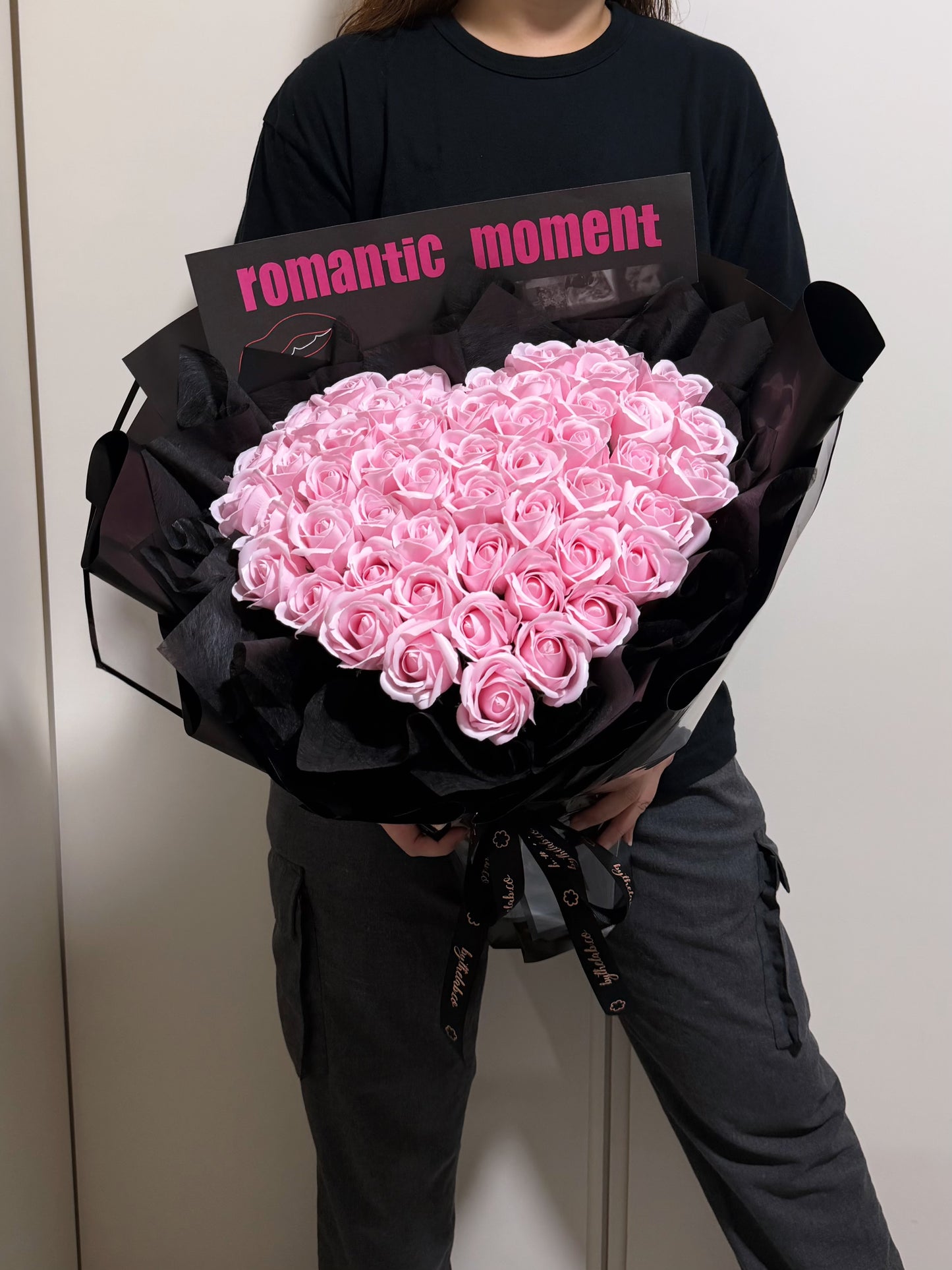 Romantic Moment - 52 Stalks Pink Soap Roses