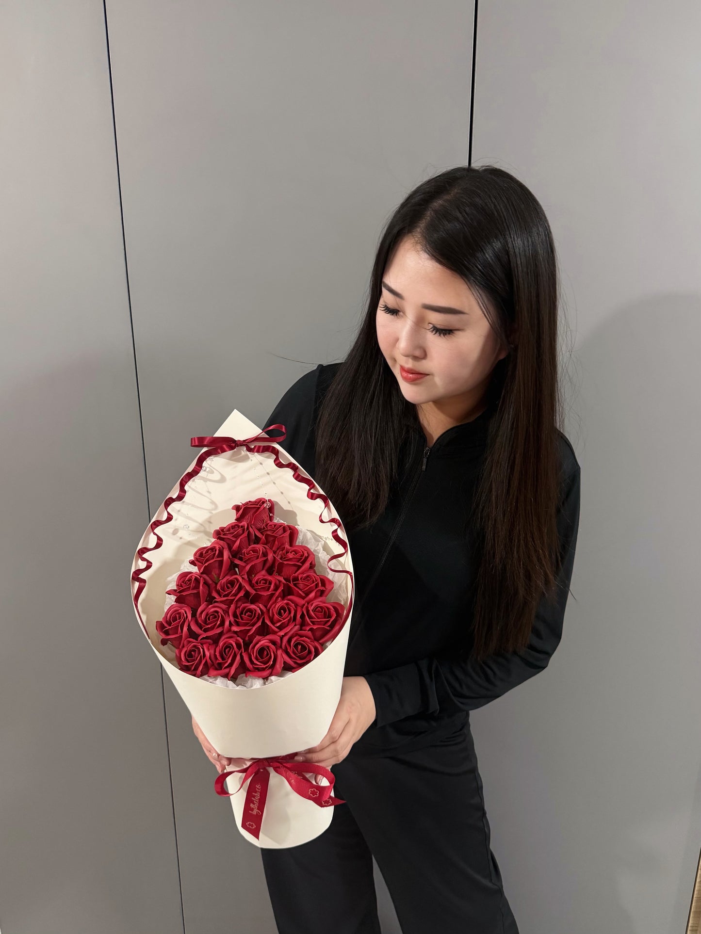 Xmas Special : Flowy Ribbon Soap Roses Bouquet