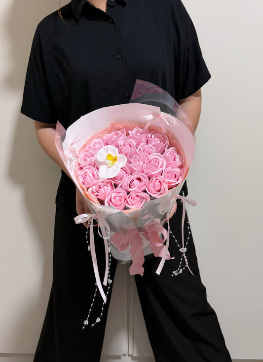 Gentle Classic Pink Soap Roses Bouquet