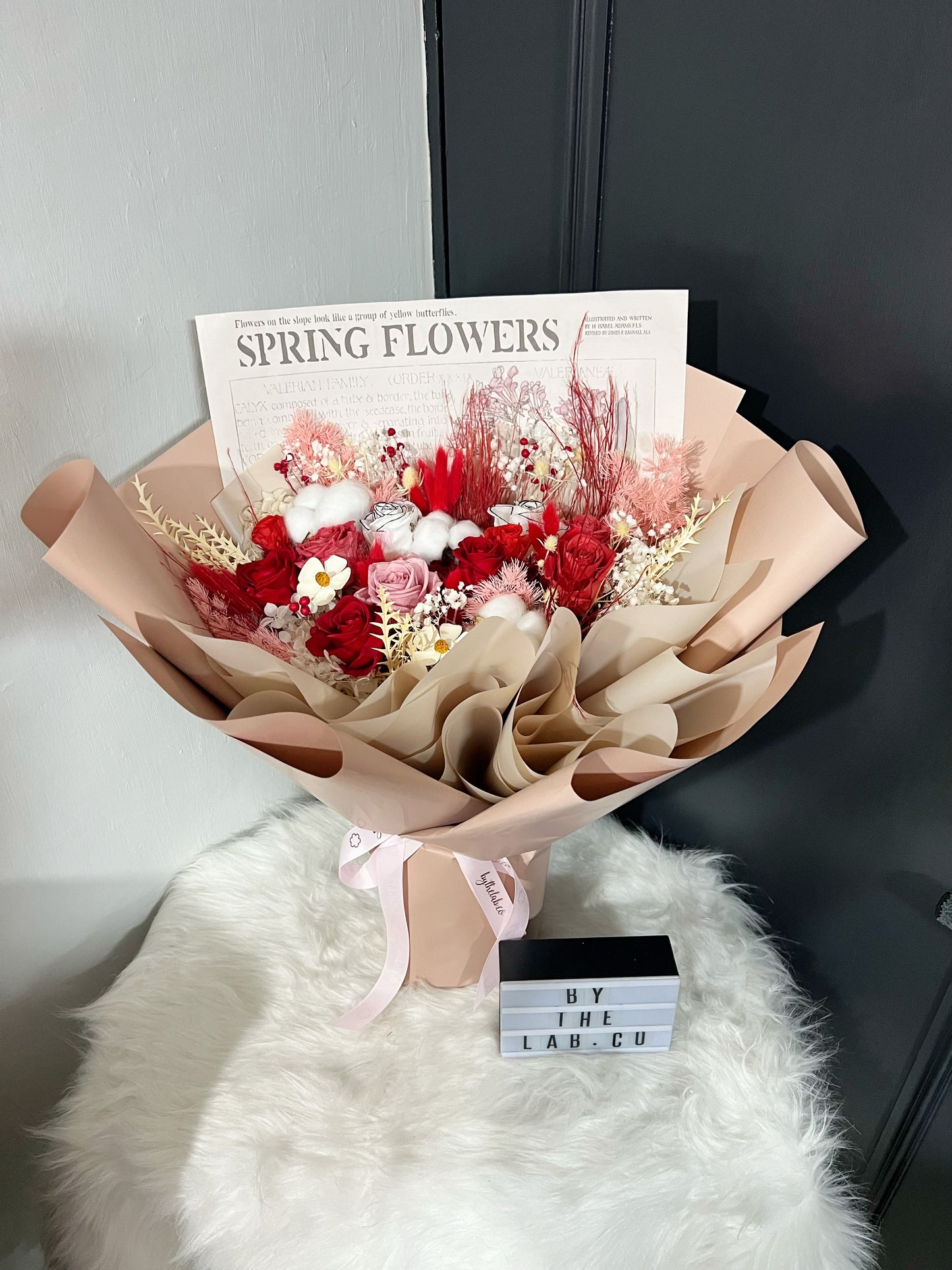 Warm Spring Flowers - Large Preserved Roses Bouquet