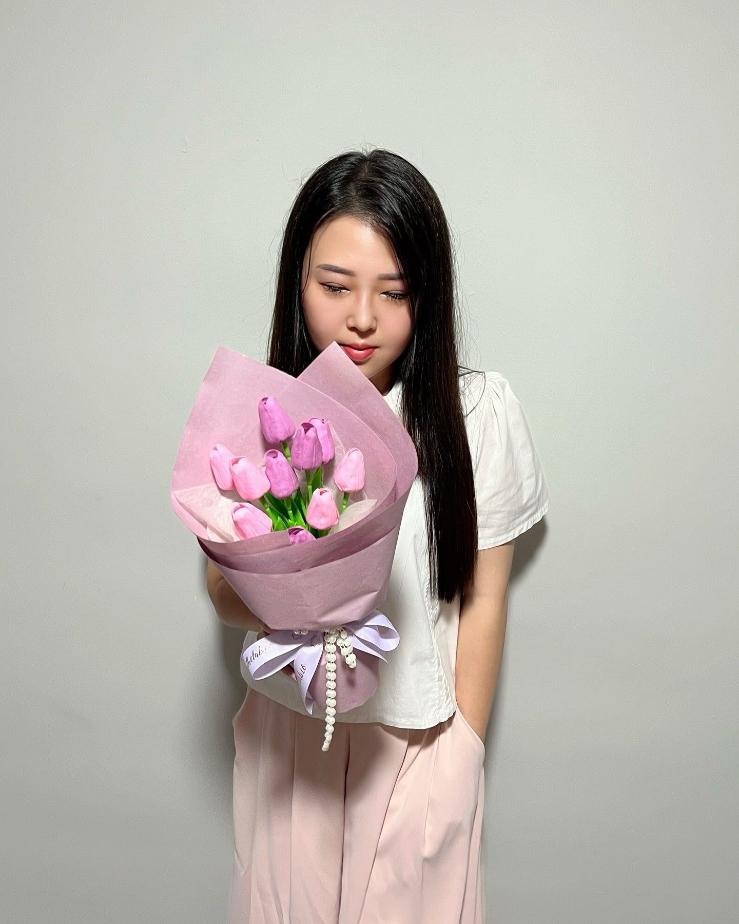 Promo! Dainty Soap Tulips Bouquet