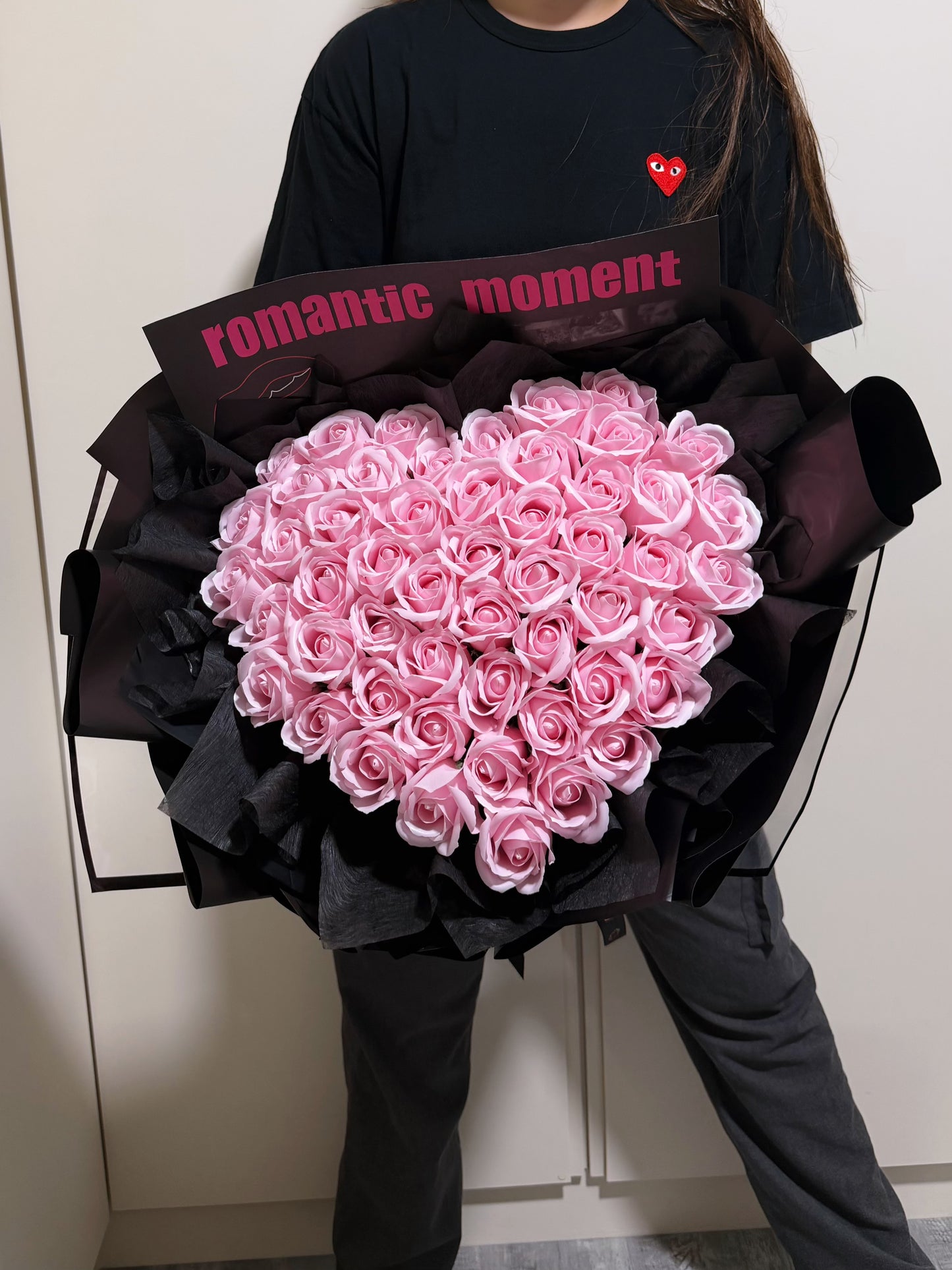 Romantic Moment - 52 Stalks Pink Soap Roses