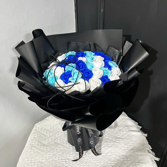 Promo: 33 Stalks Soap Roses in Plain Jane - Blue