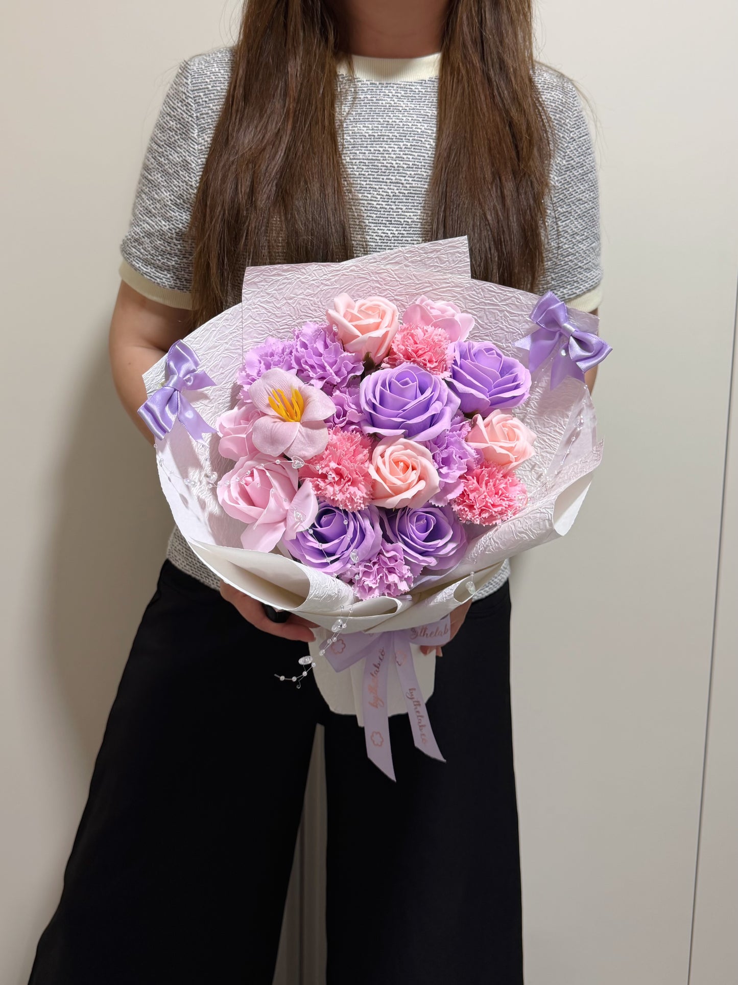 Glowing Radiant Blooming Mix Soap Flowers Bouquet