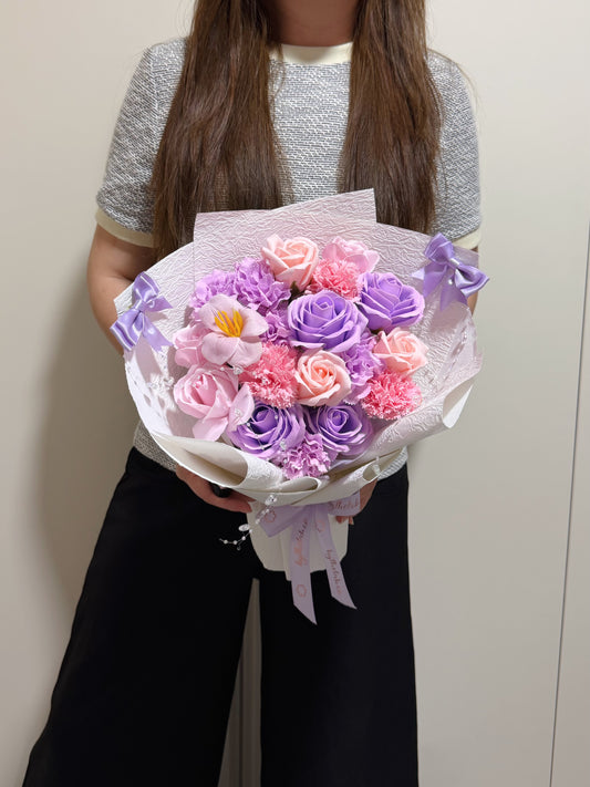 Glowing Radiant Blooming Mix Soap Flowers Bouquet