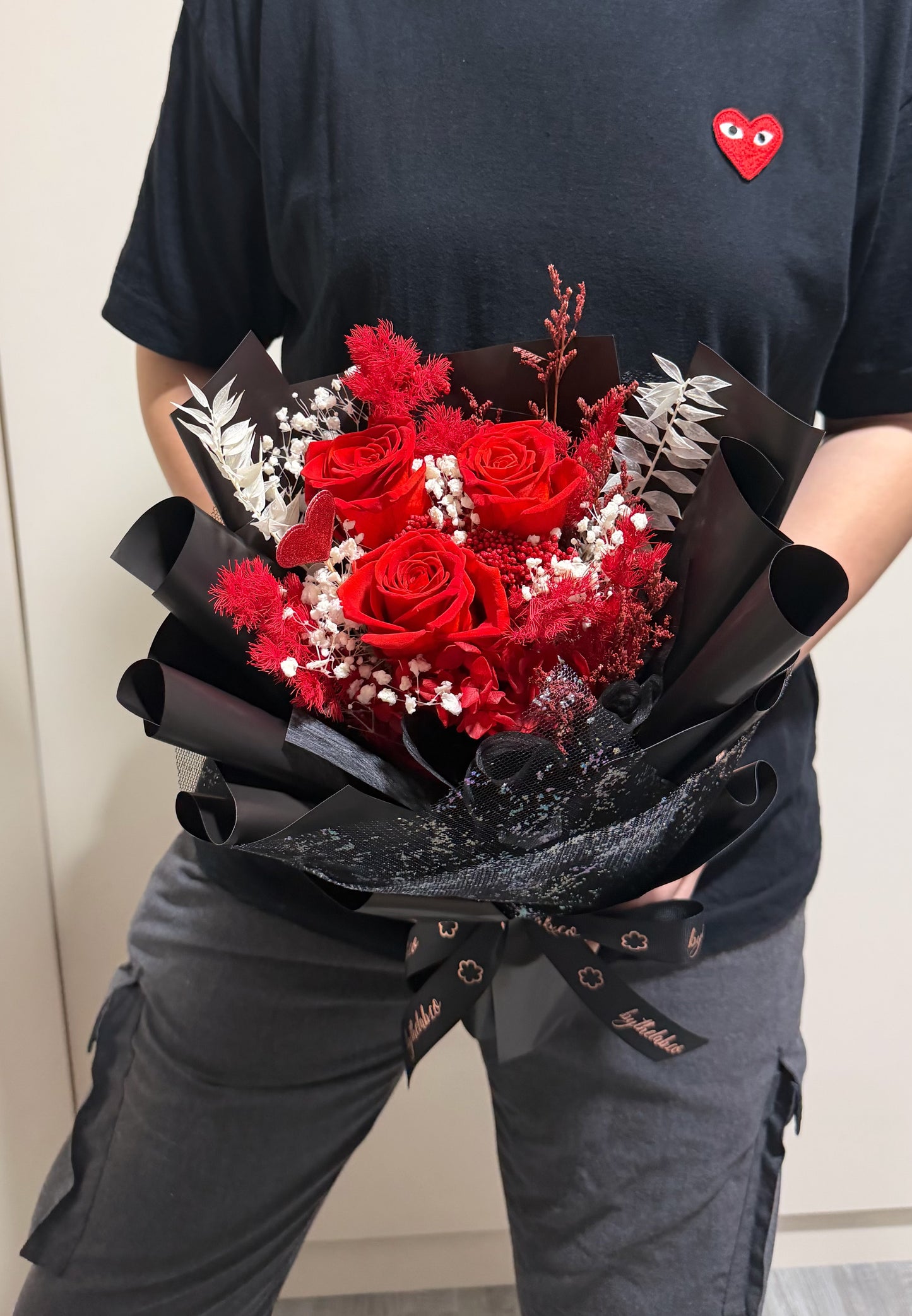 Preserved Roses Flower Bouquet - Royal Red