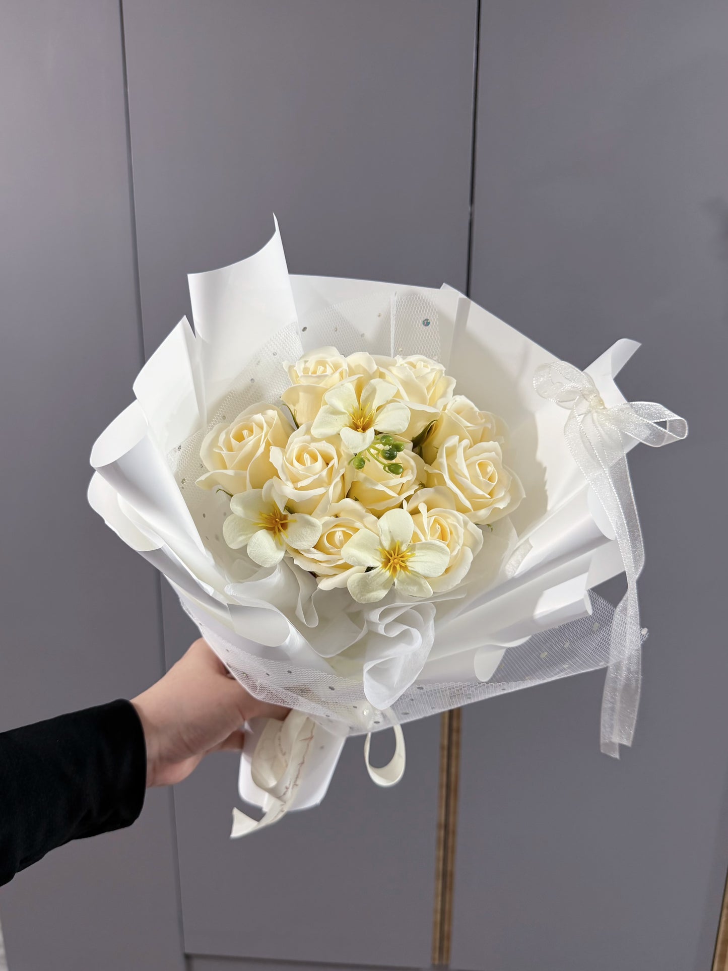 Champagne Crisp Soap Flower Bouquet