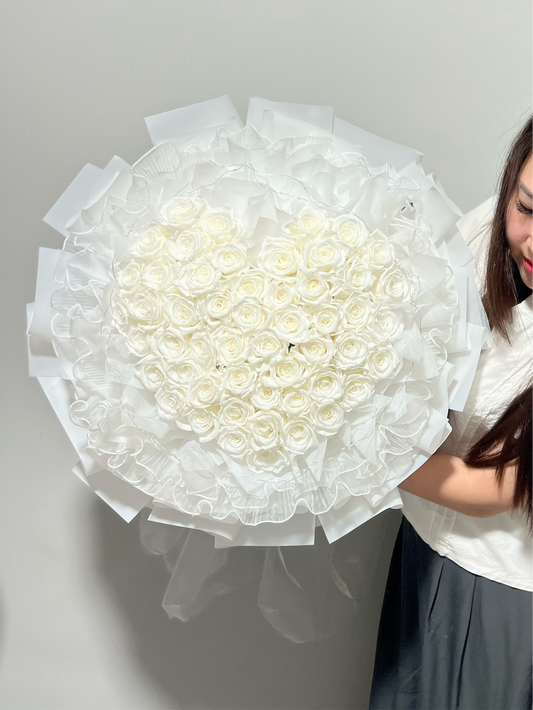 One and Only in 52 Stalks Preserved Roses Bouquet