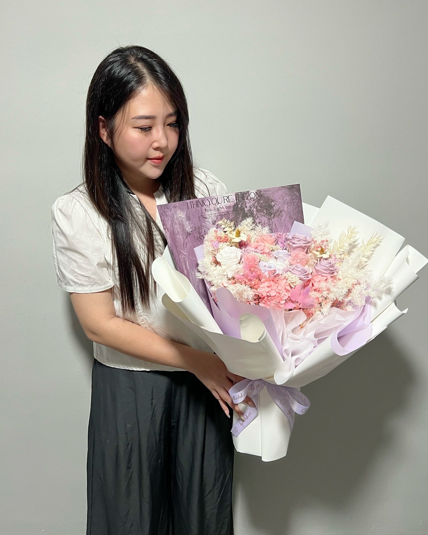 I think you're the one Large Preserved Flower Bouquet