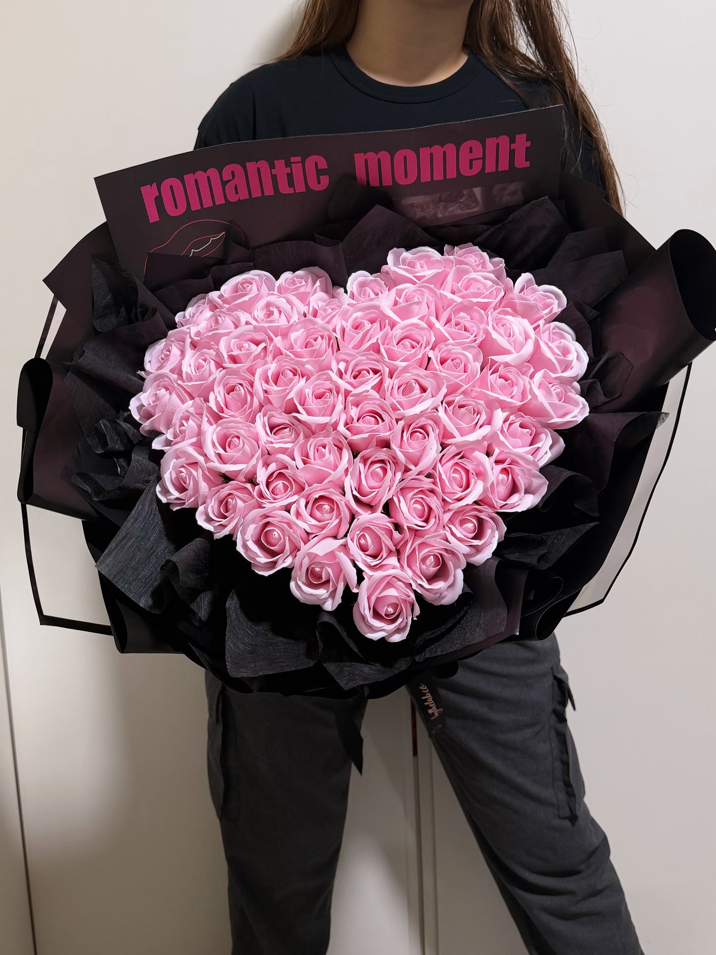 Romantic Moment - 52 Stalks Pink Soap Roses