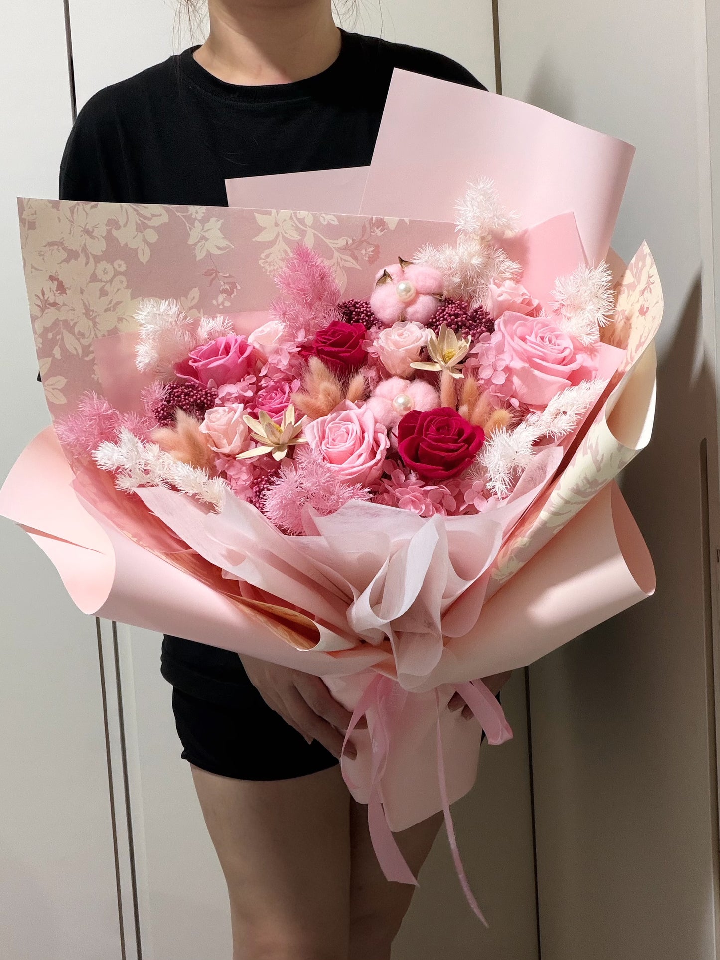 Floral Serenity - Large Preserved Roses Bouquet